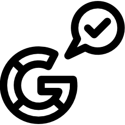 Google logo with a verification checkmark badge indicating verified status